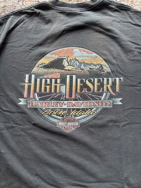 Harley-Davidson High Desert Boise Idaho Graphic T-Shirt Black Biker Tee